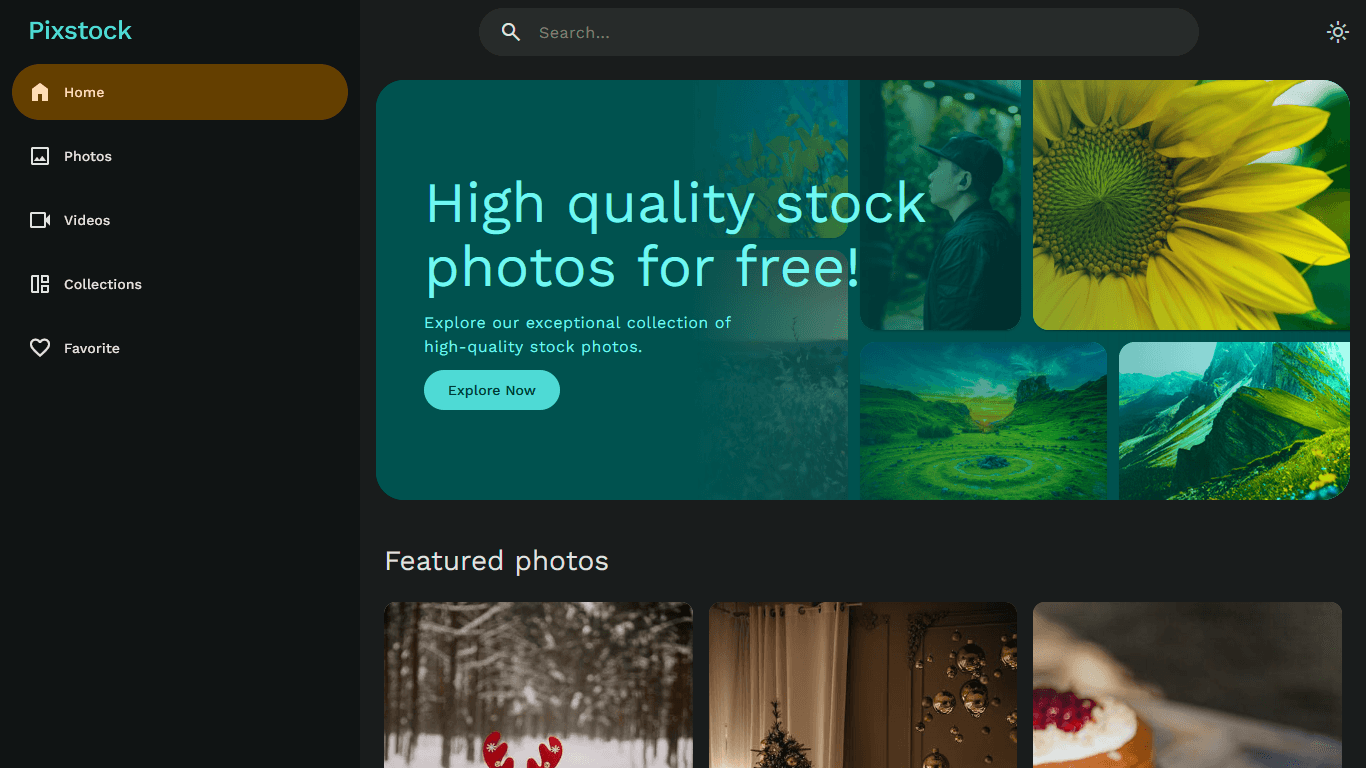 Pixstockpage screenshot